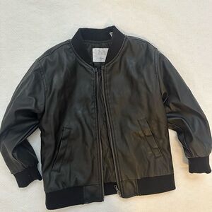Zara boys leather jacket, size 3-4